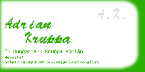 adrian kruppa business card